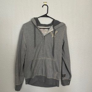 American Eagle Unisex Vintage Zip Hoodie Gray